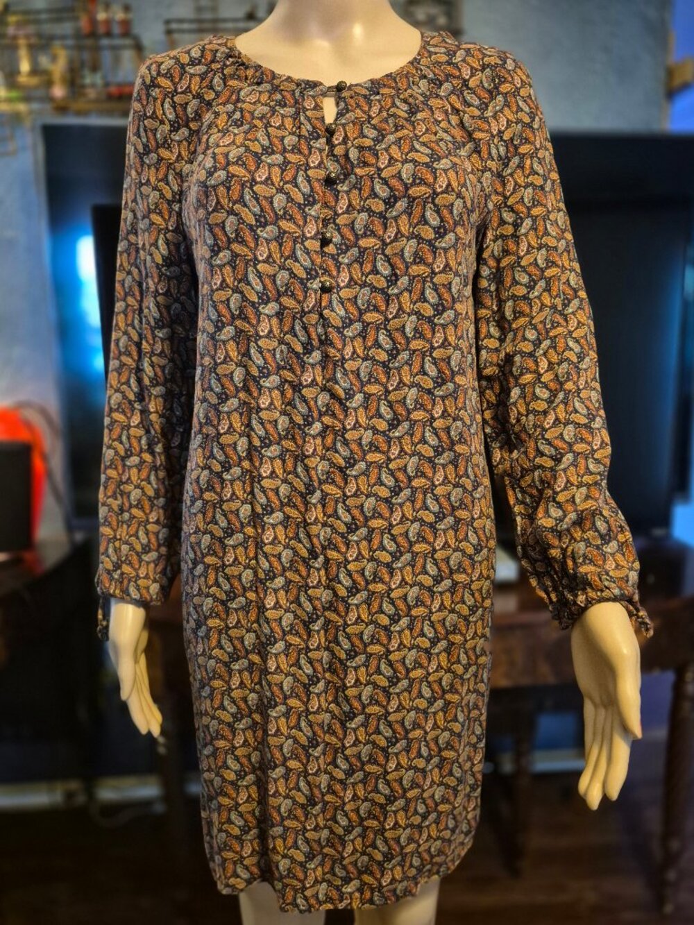 Shift Dress. Chelsea & Theodore. Medium. Paisley